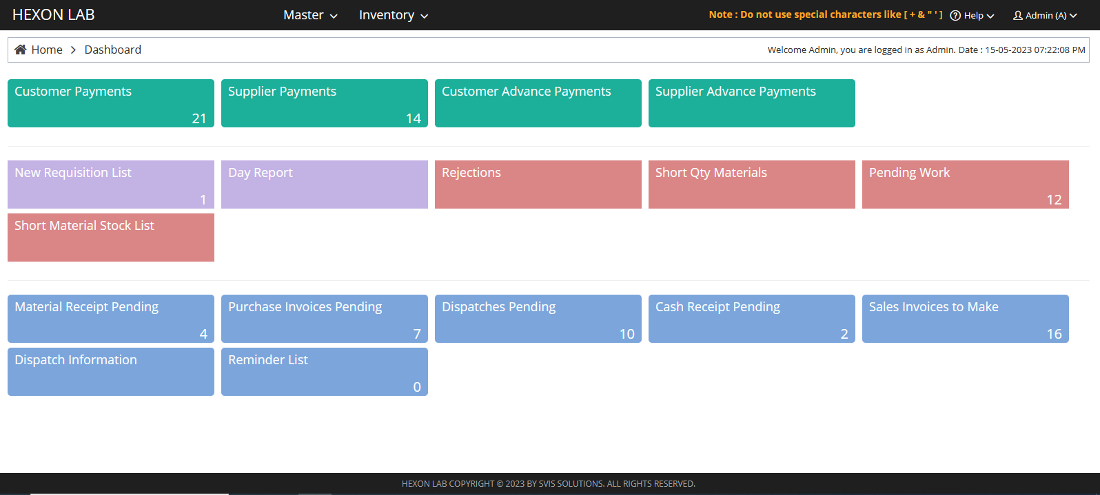INVENTORY SYSTEM